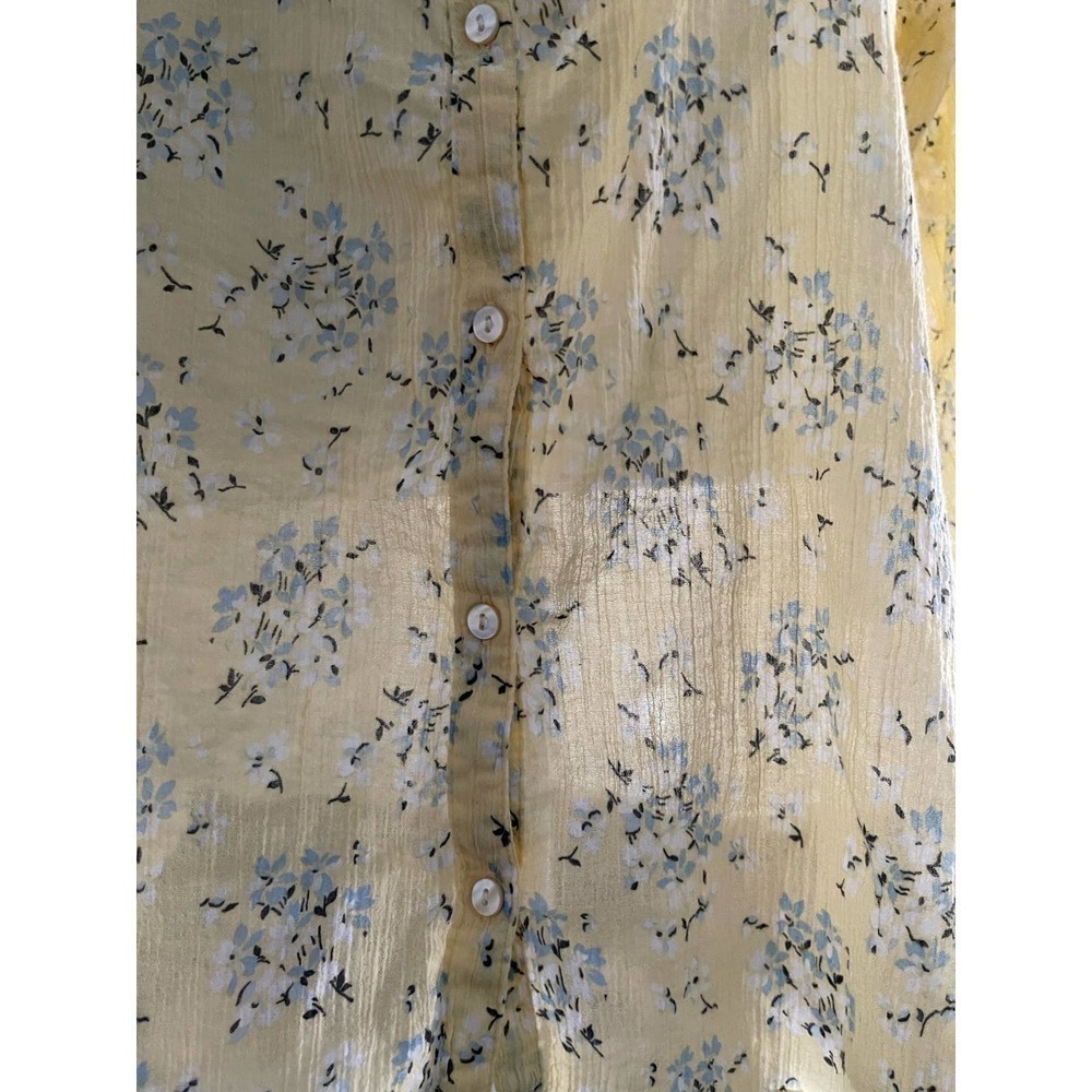 Chaps | Womens Button Front Peasant Boho Blouse Y… - image 2